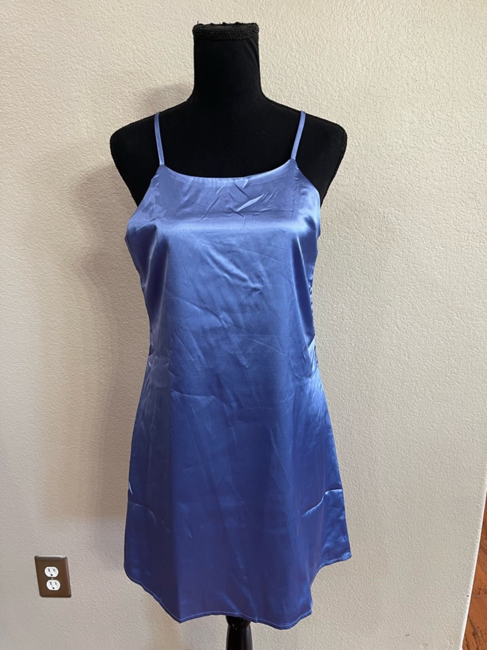 Ava and Yelly Slip Dress - peri Blue